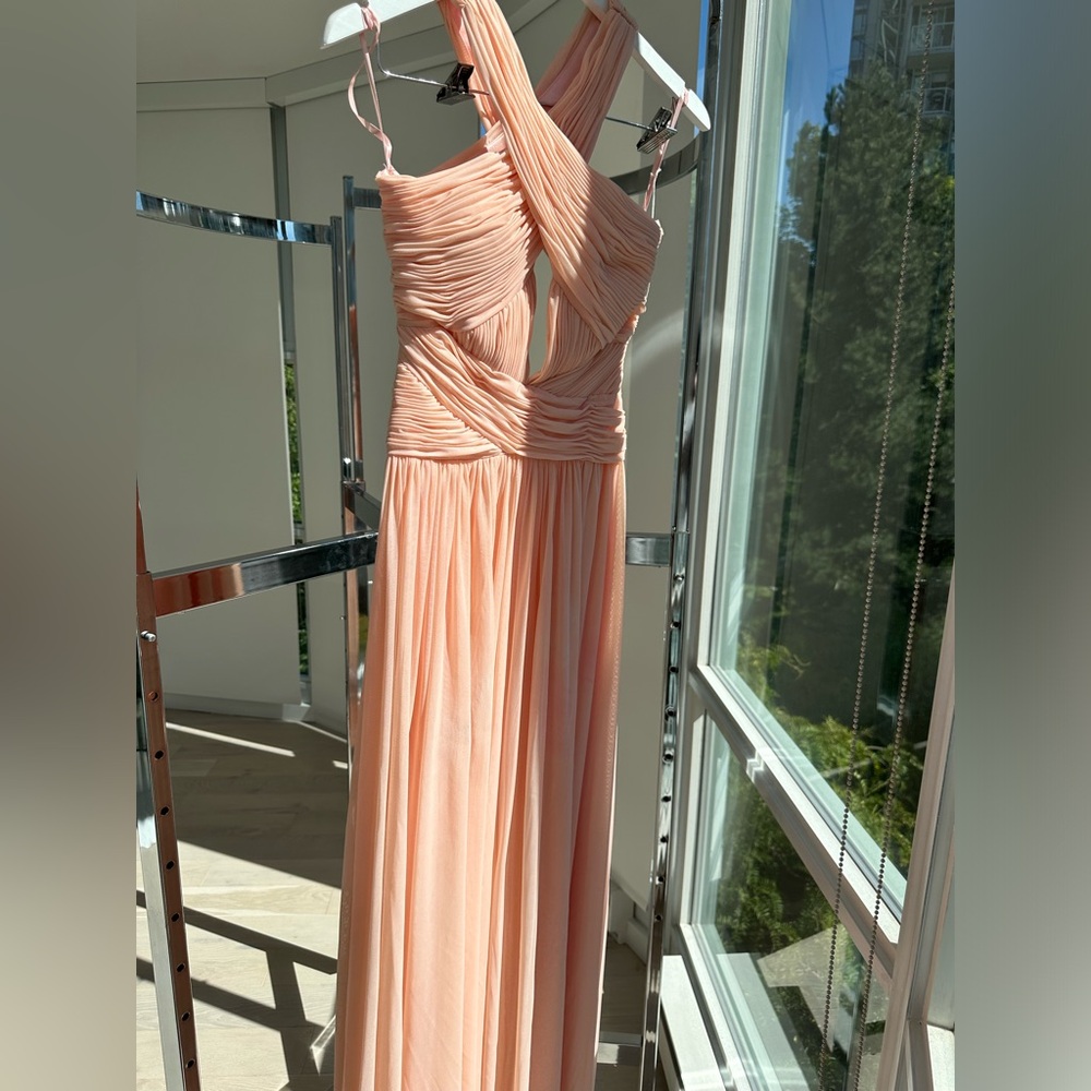 SOLD-pleat tulle designer dress